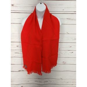 Courtelle Red made in France Fringe‎ Scarf